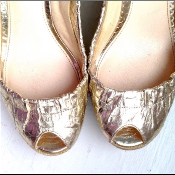 Coach Gold metallic Espadrilles wedge - Picture 4 of 5
